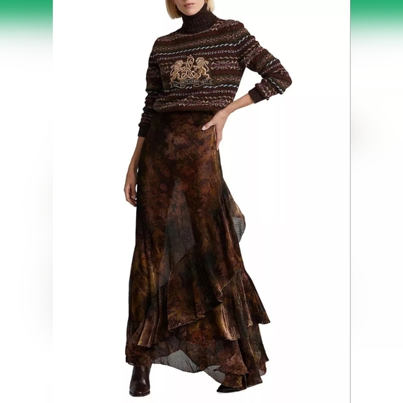 Ralph Lauren Purple Label Faire Isle Embroidered Sweater M - Picture 3 of 9